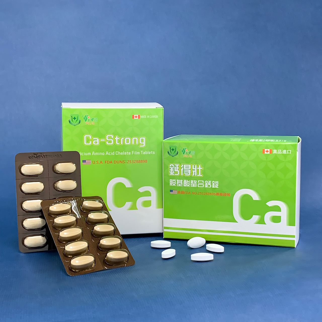 鈣得壯胺基酸螯合鈣錠　　Ca-Strong Calcium Amino Acid Chelate Film Tablets